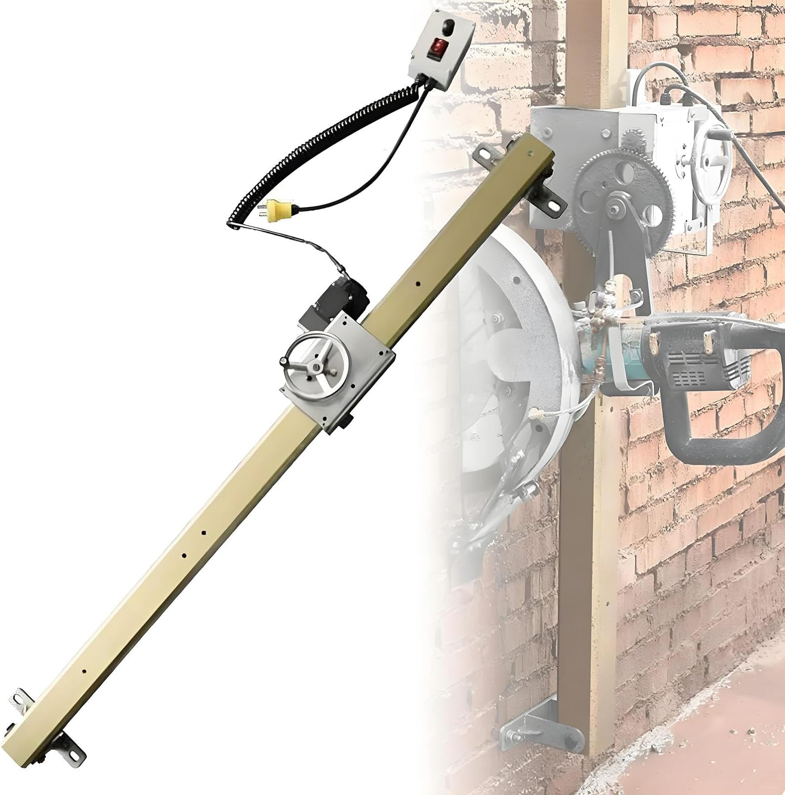 Electric Ring Saw Cutting Guide w/Adjustable Depth,Automatic Walking Feature,Wall Cutting Bracket for Walls,and Slopes (3 Meters)