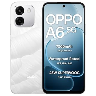 OPPO A6 5G (Ice White, 6GB RAM,128GB Storage) Without Offer