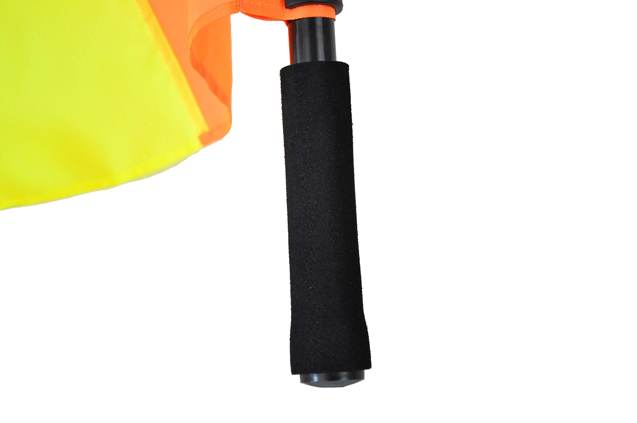 Juego de 2 banderas de toque – Banderines de árbitro asistente de fútbol – ¡Perfecto para partidos oficiales de fútbol y torneos! - Bolsa de transporte incluida