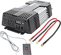Amazon Basics 1000W Power Inverter 12V DC to 110V AC - Portable Car Inverter with 2 AC Outlets, USB Port for Camping & Emergencies