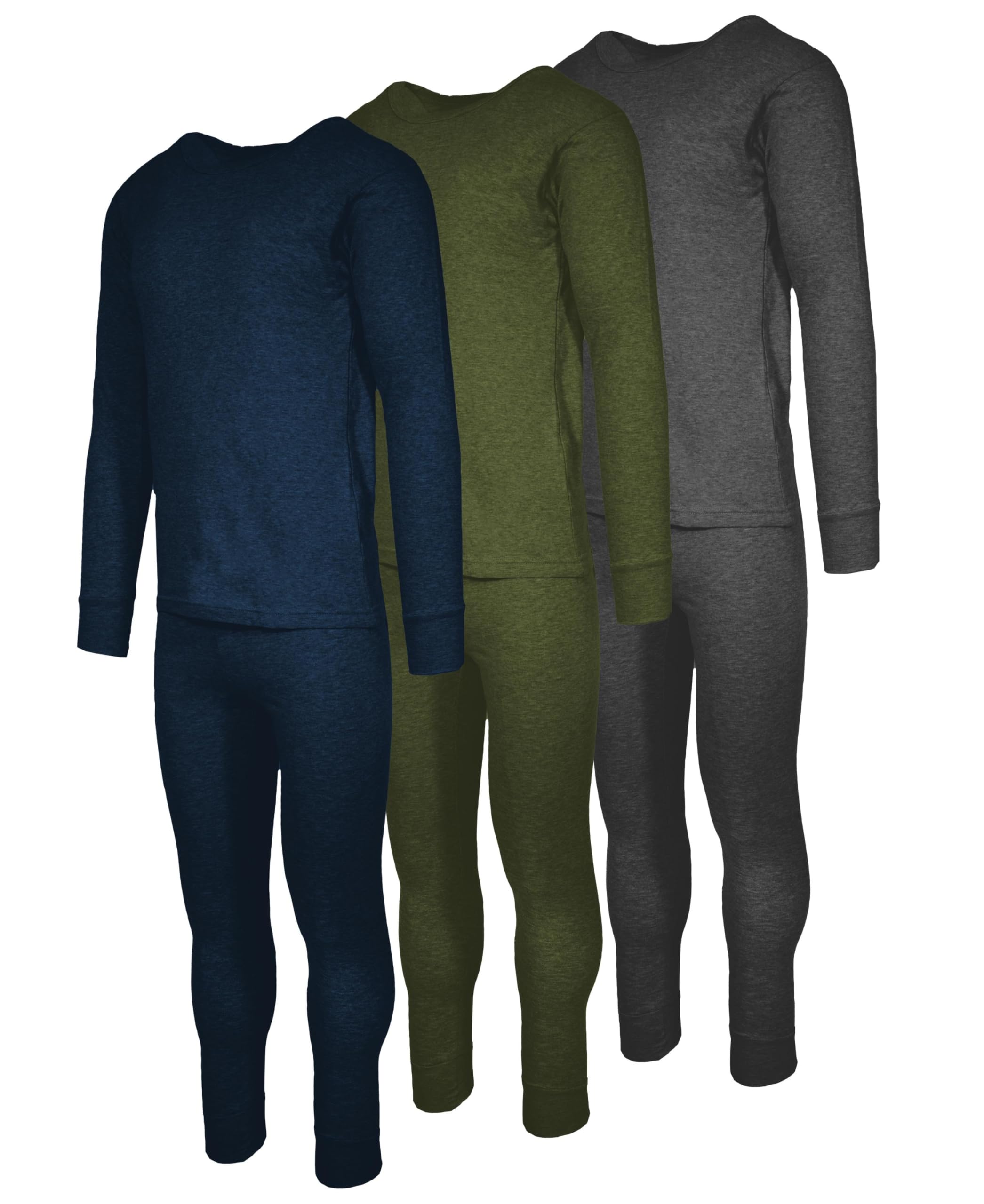 Andrew Scott - Set Intimo Termico da Uomo Composto da 2 Pezzi e 6 Pezzi a Maniche Lunghe + Pantaloni Lunghi (1 Confezione da 3 misce) - Multicolore - XXX-Large