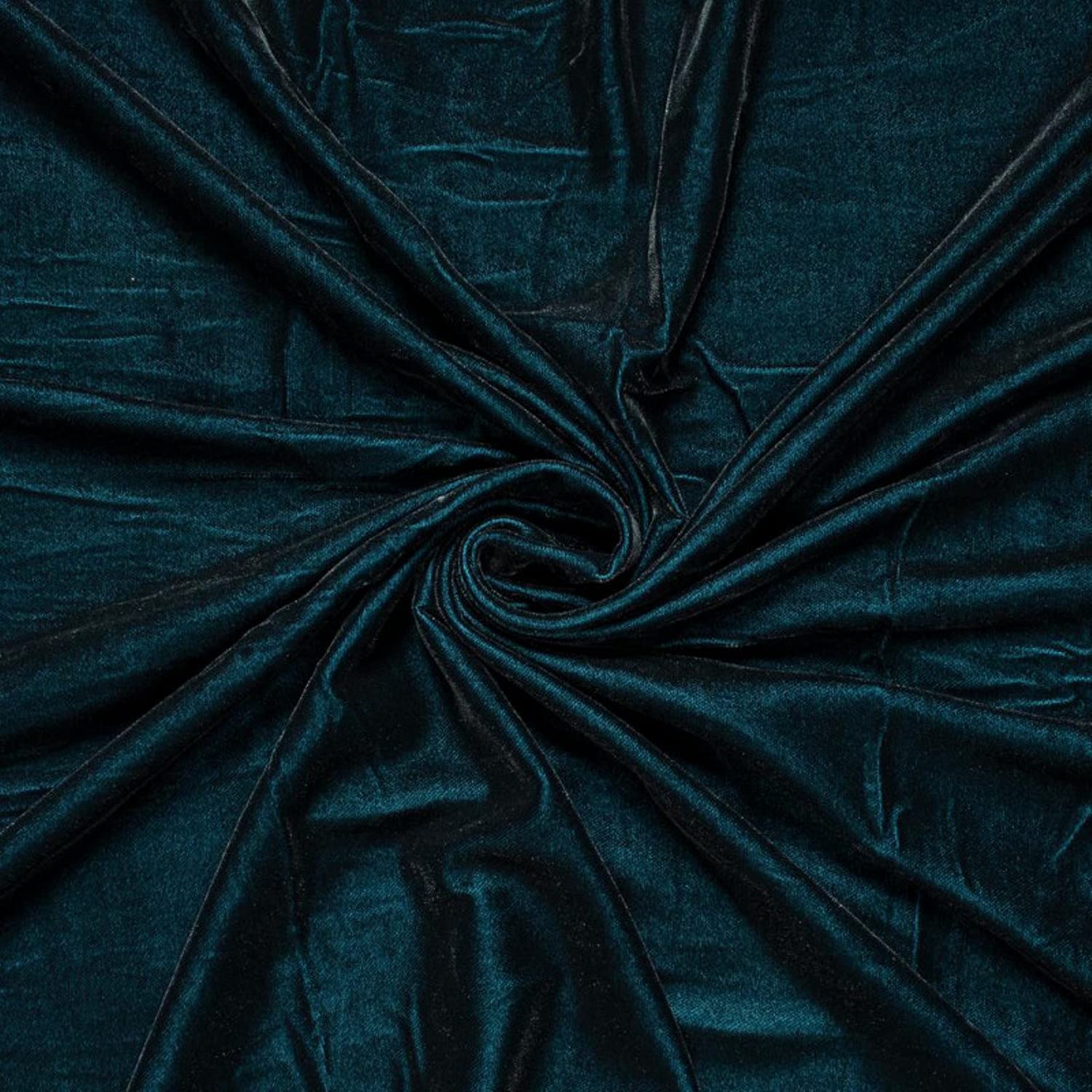 Shree karni Fab Studio Velvet-9000 Fabric for Dress, Garments & Cloth Material" (1 Meter, Peacock)
