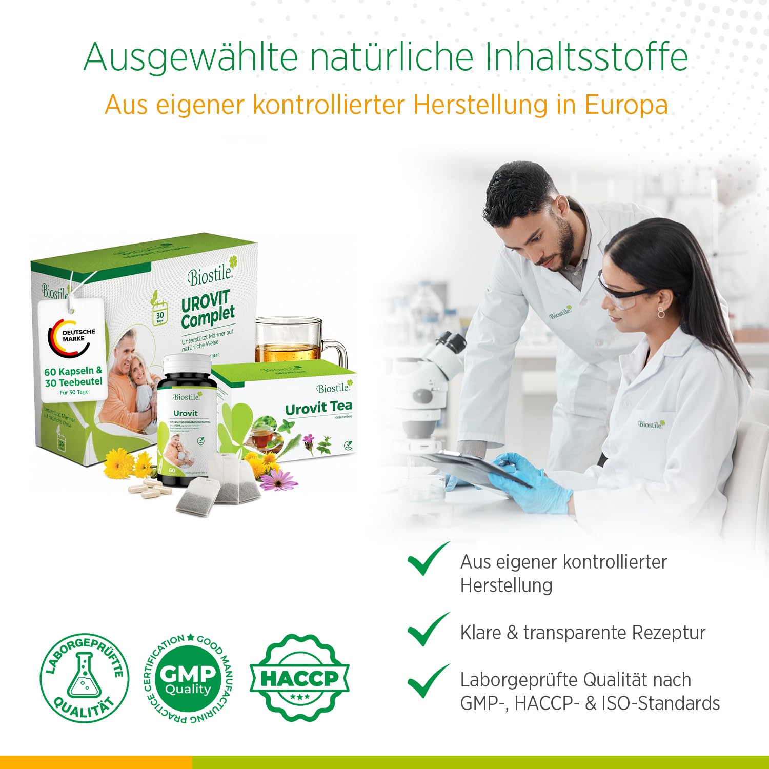 Urovit Complet | Kapseln & Kräutertee für Männer