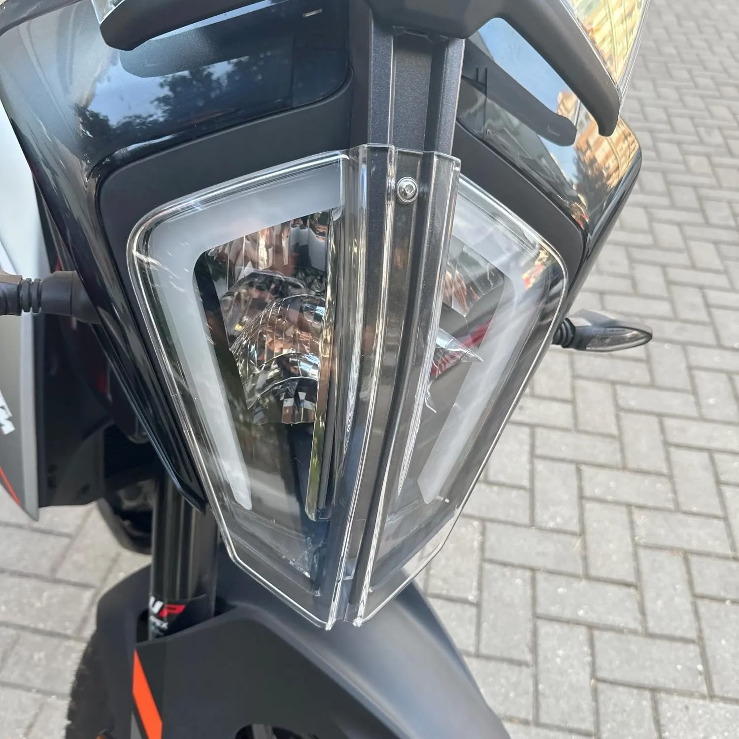 Motocykl Przedni reflektor Ochraniacz na głowę Światło Osłona Osłona Osłona Osłona Kompatybilny z K.T.M 390 790 Adventure ADV 890 Adventure/S/R 2019 2020 2021 Osłona reflektorów (przezroczysta)