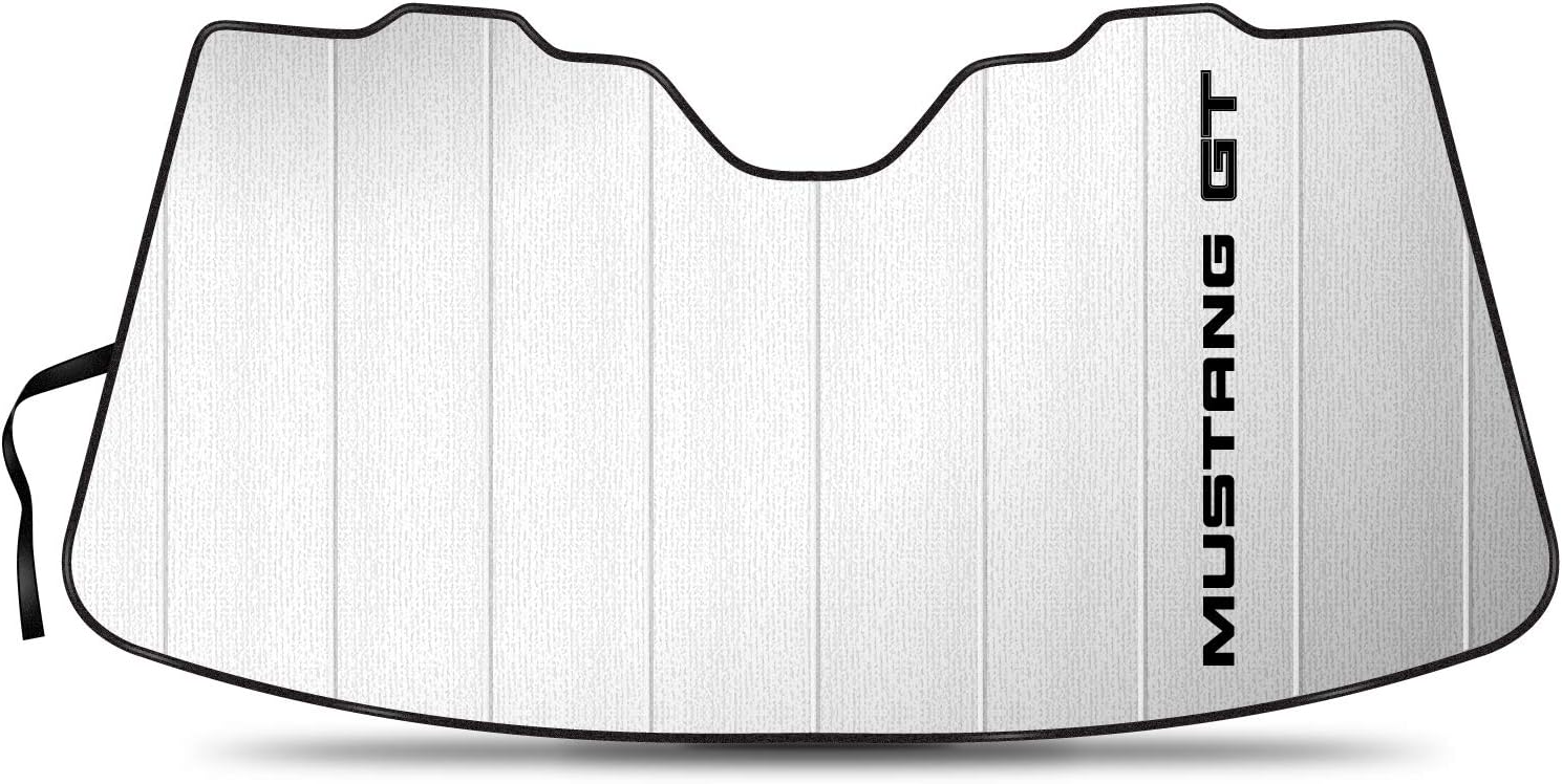 iPick Image for Ford Mustang GT Universal Fit Enforced Stand-Up Auto Windshield Sun Shade at Standard Size 54"x 27.5"