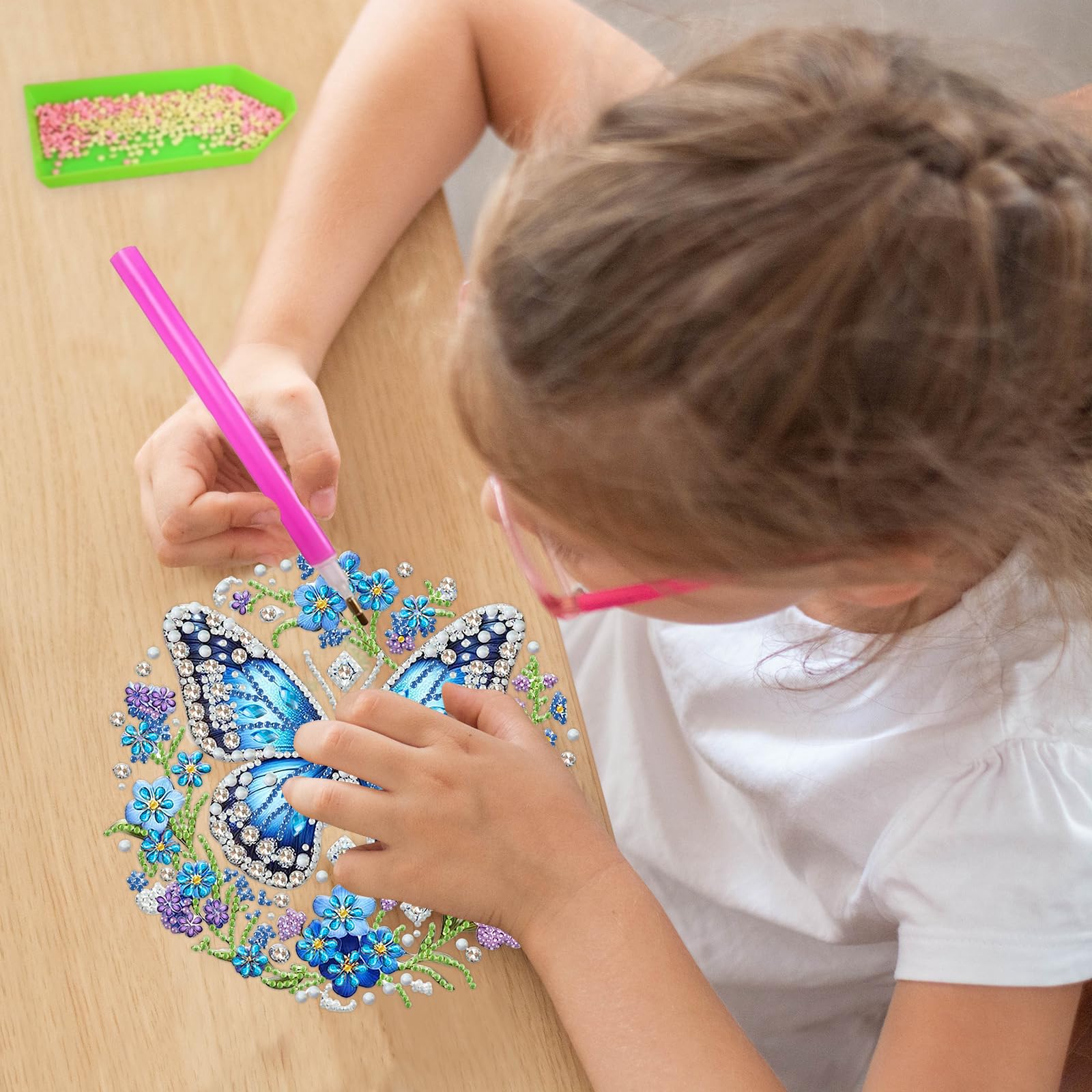 5D Diamond Painting Het Meisje Met De Lamp - diamond paint hobby