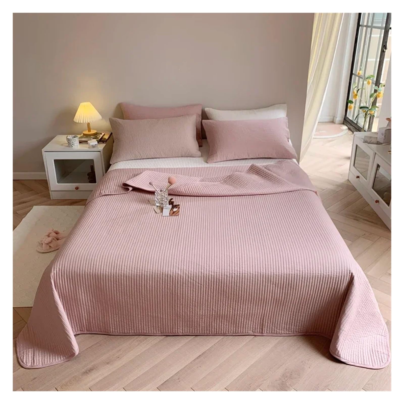 ADovz Biancheria da letto in cotone morbido Copriletto sul letto Copriletto a molle Compatible with il letto di casa Lenzuola a quadri coperta Copriletti Compatible with letto matrimoniale,Lenzuola