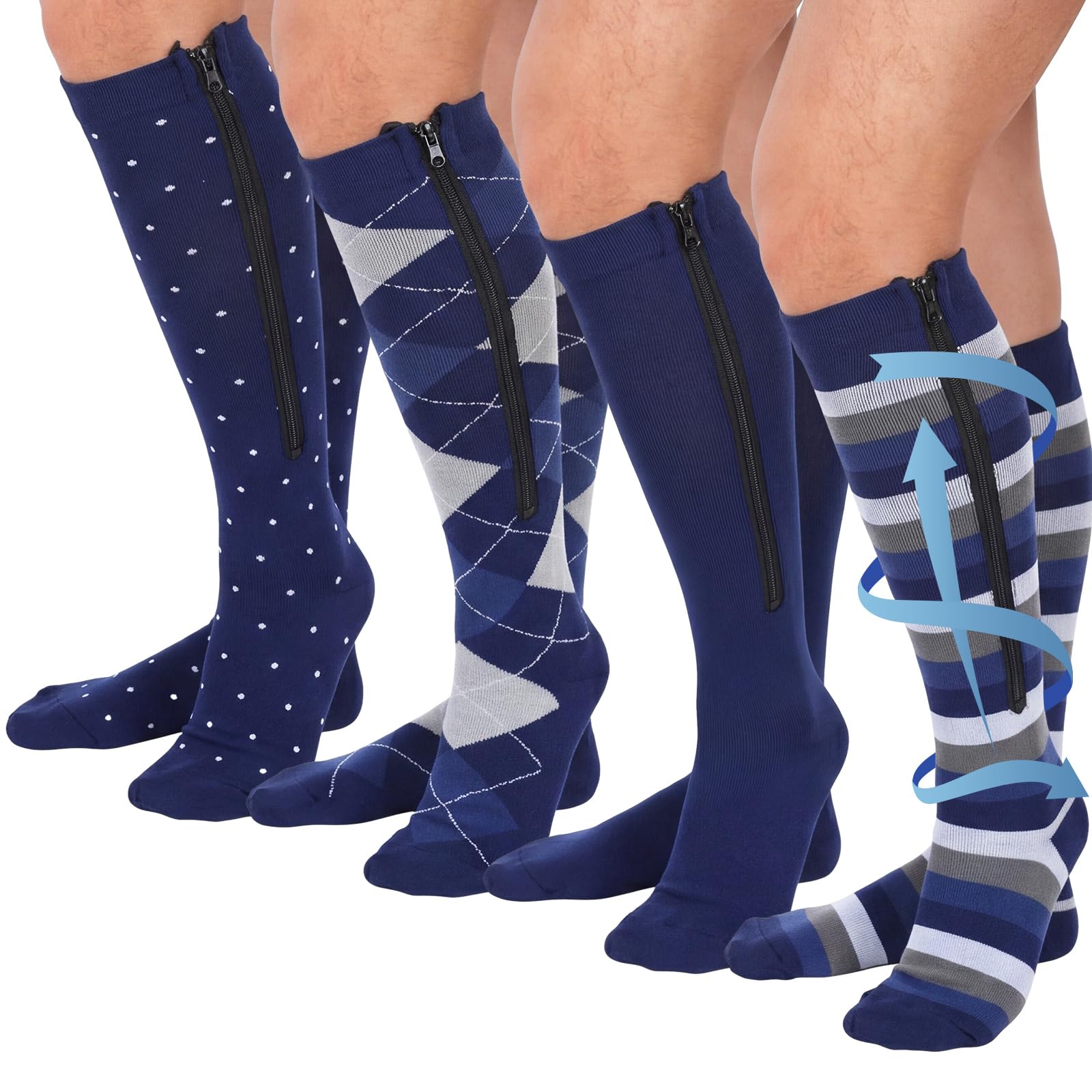 Tarpop Zipper Compression Socks