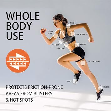 Anti Chafe Stick,Thigh Rescue Anti Friction Stick,Useful Anti Chafing Cream,Waterproof Glide Anti-Chafing Stick,Foot Blister Gel Stick,Running Chafe Stick,Body Anti Chafe Balm for Arm