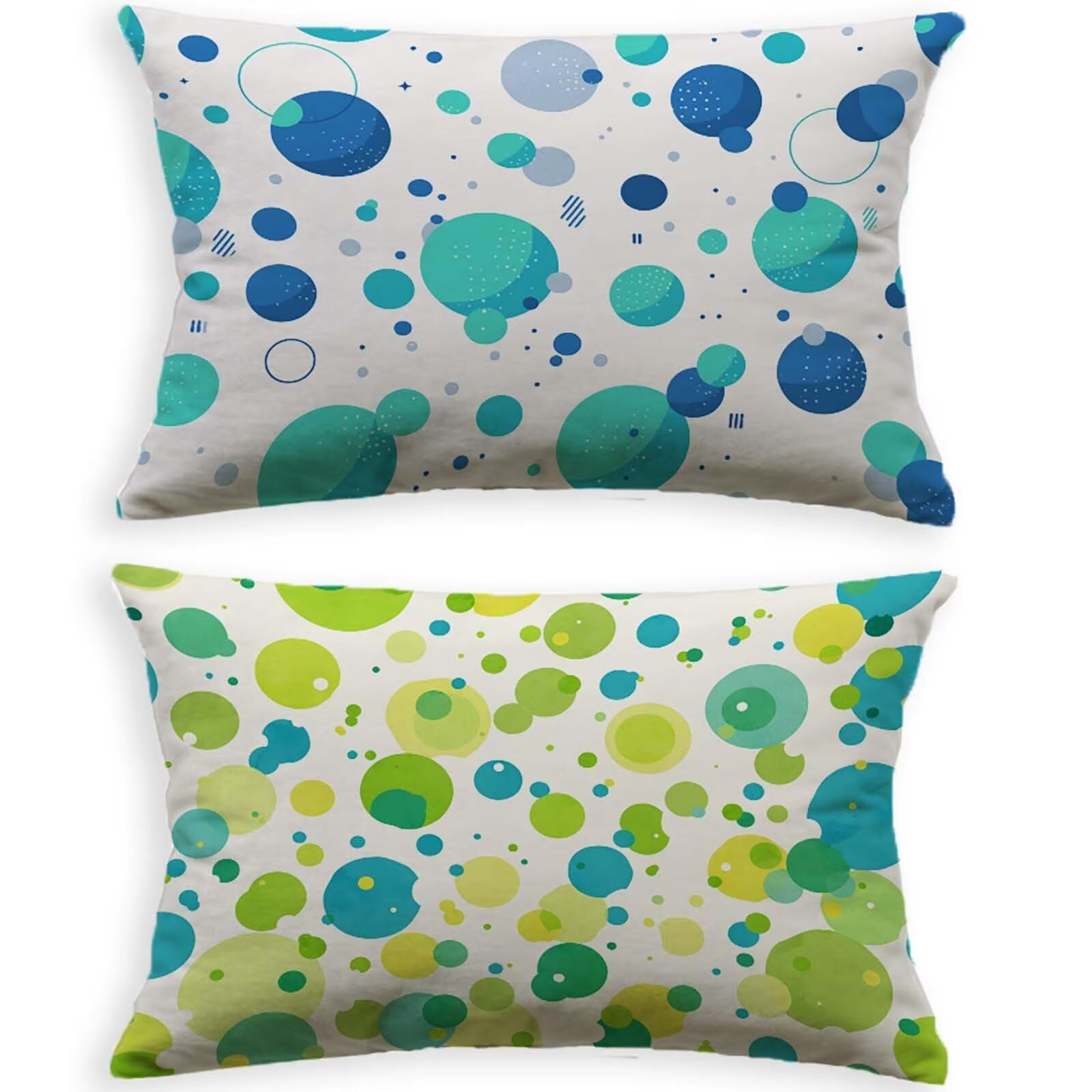 Housses de coussin de jardin blanc lin 70x90cm imperméable pour canapé de balcon et terrasse