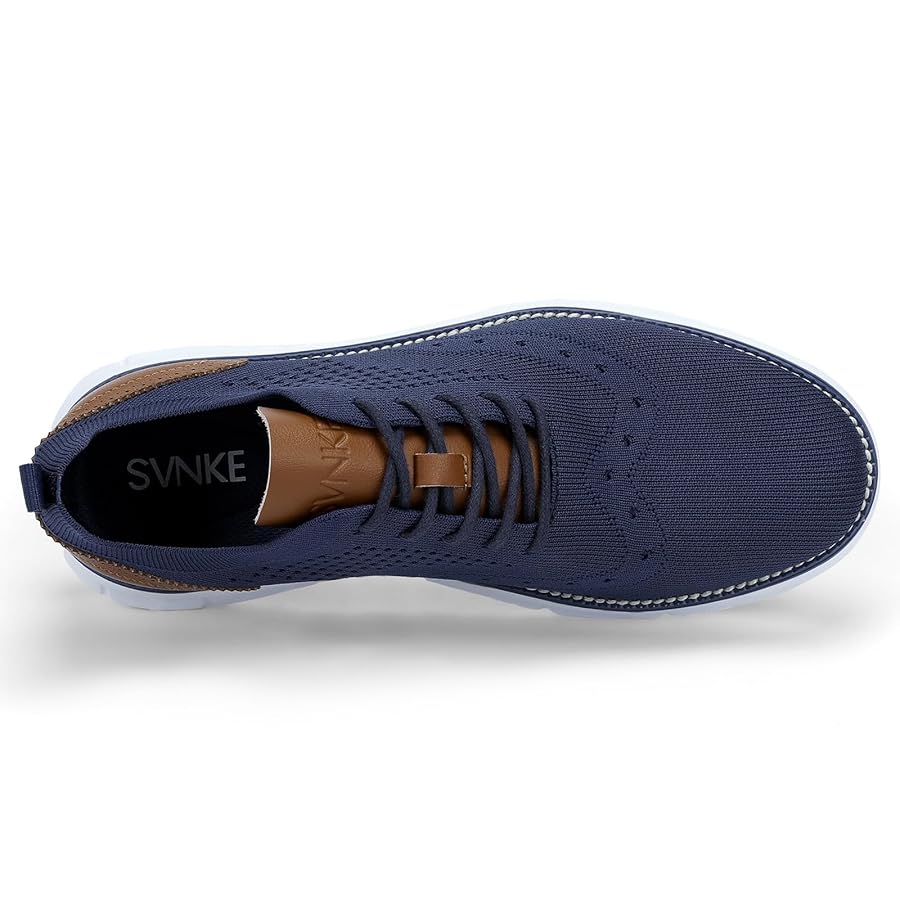 Scarpe Oxford Uomo SVNKE In Pelle - Stringate Eleganti E Leggere - Foto 6