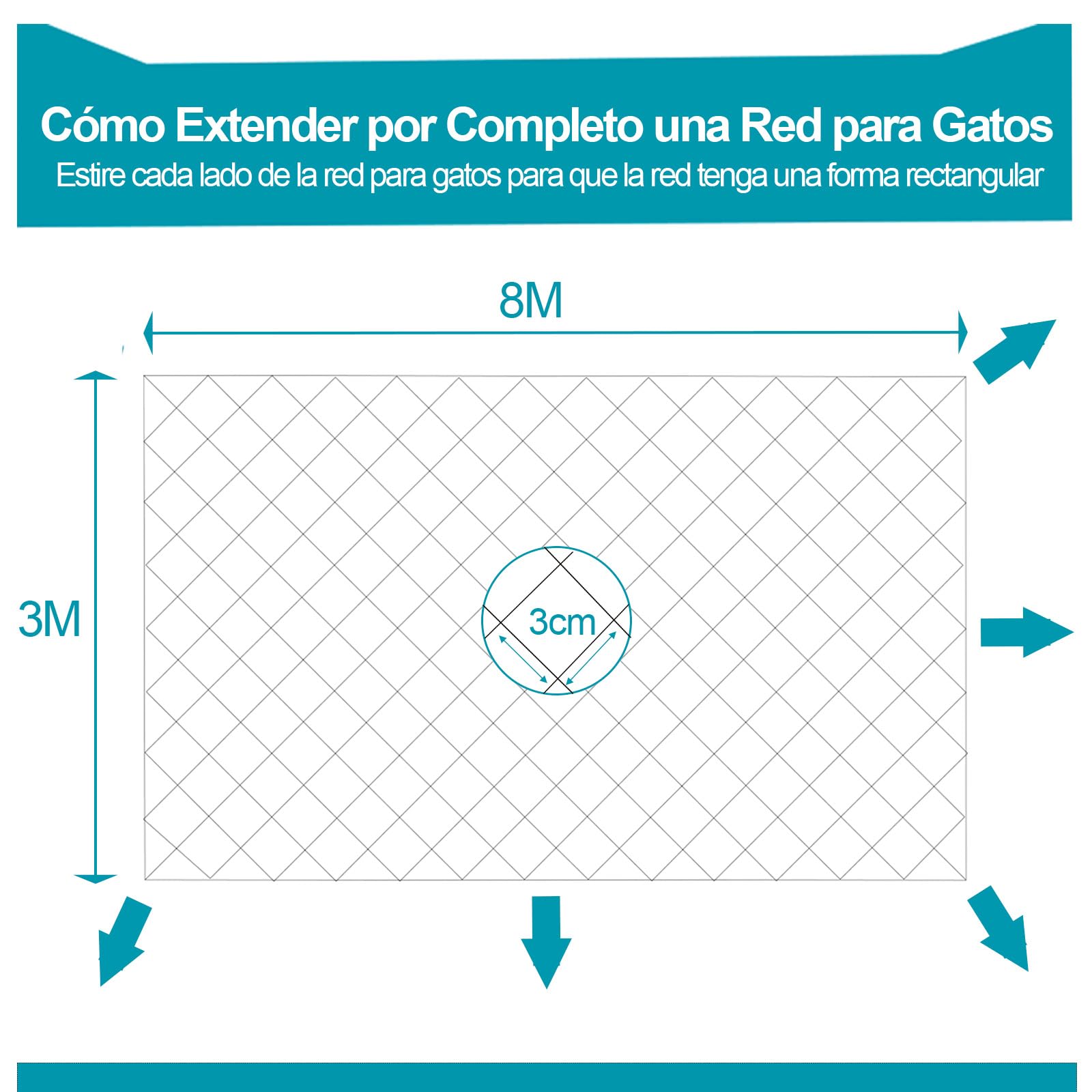 8x3m Red para Gatos Terraza de sin Taladro, Red Gatos Ventanas Seguridad Transparente para Redes Protección Malla Gatos para Balcones, Ventanas, Tragaluces y Puertas