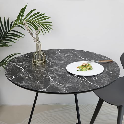 Miniatura 5 de Papel de mármol negro de 17.7 x 78.7 pulgadas, papel tapiz de granito para despegar y pegar, papel autoadhesivo para encimera, grosor para cocina,