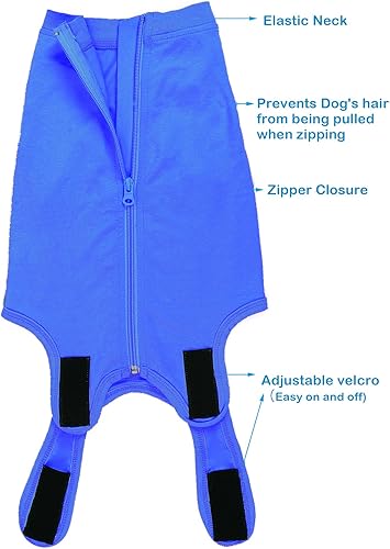 Miniatura 52 de Traje de recuperación de cirugía para perros – Después de la esterilización, heridas abdominales después de la recuperación quirúrgica, antilamida