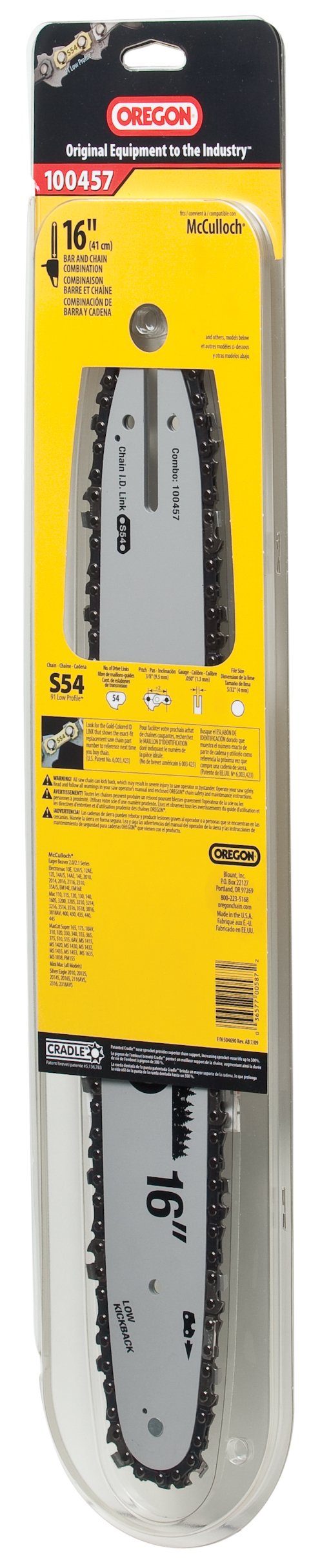 Oregon100457 16-Inch Bar & 91VG Chainsaw Blade Combination Fits McCulloch