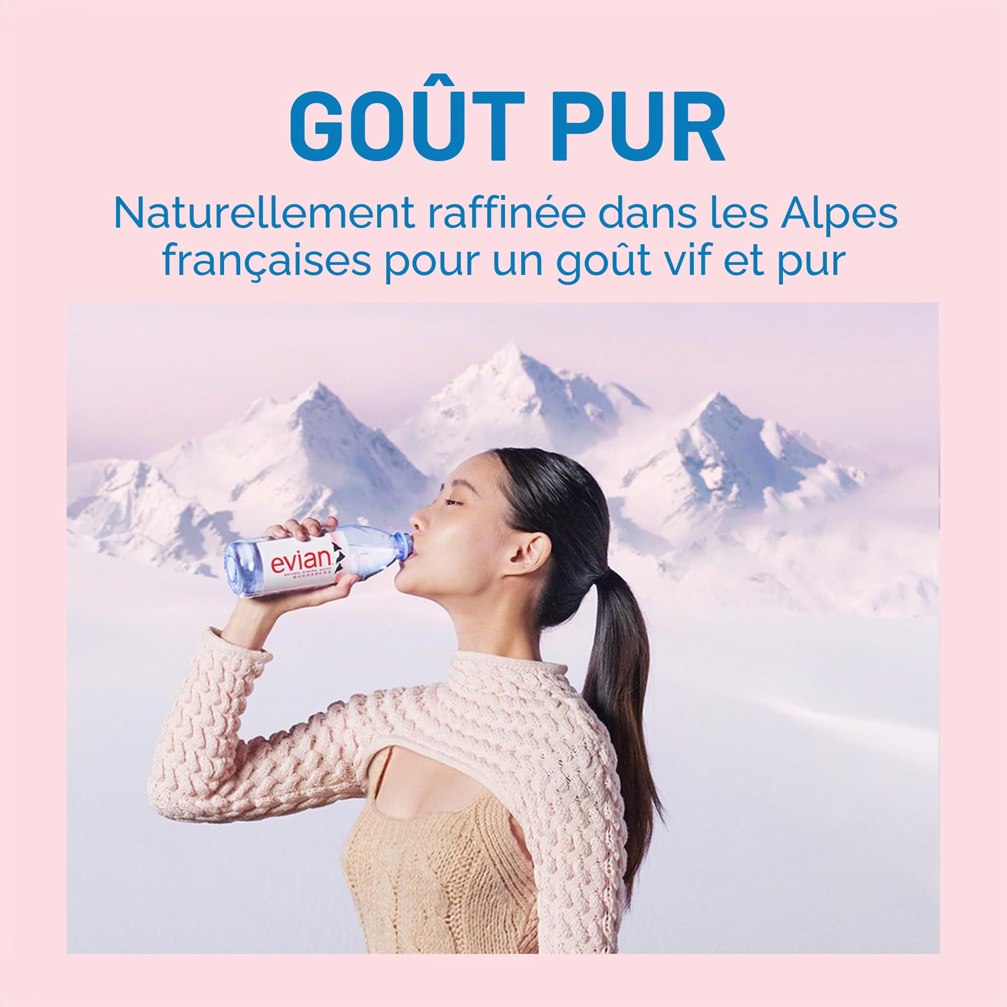 Evian Eau plate 500 ml - Lot de 24