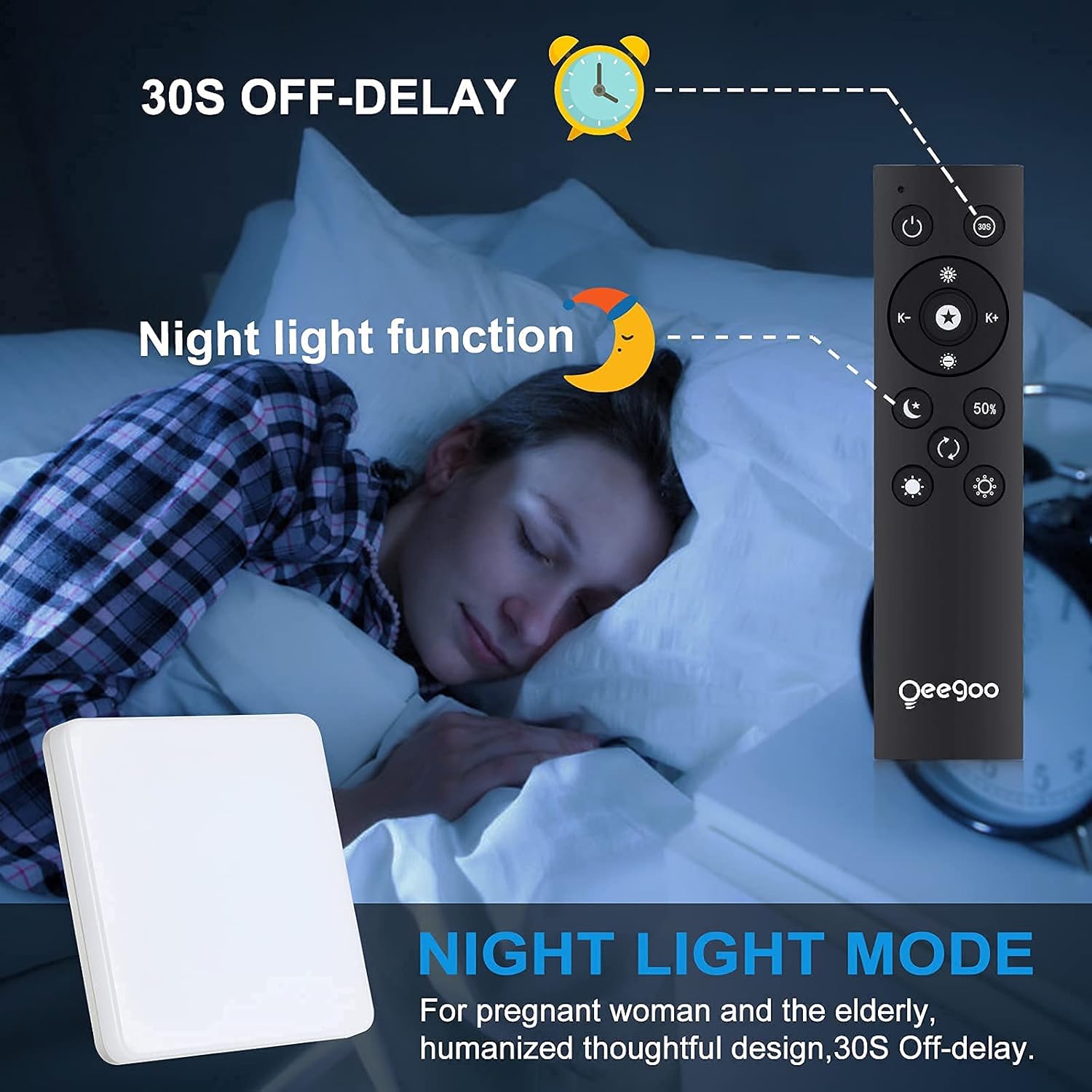 One-Day Sale: Up to 70% Off Oeegoo 13Inch Modern Dimmable LED Flush Mount Ceiling Light Fixtures with Remote Control, 36W 3600LM, Waterproof Square Ceiling Lamp for Bedroom, Living Room, Bathroom, Kitchen, 3000K-6500K Adjustable Weekly Top Sale Oeegoo 13Inch Modern Dimmable LED Flush Mount Ceiling Light Fixtures with Remote Control, 36W 3600LM, Waterproof Square Ceiling Lamp for Bedroom, Living Room, Bathroom, Kitchen, 3000K-6500K Adjustable