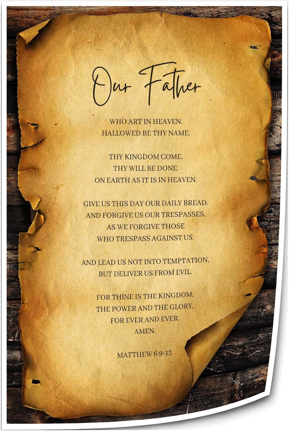 Amazon.com: The Lords Prayer Wall Art Our Father Prayer Posters Art ...
