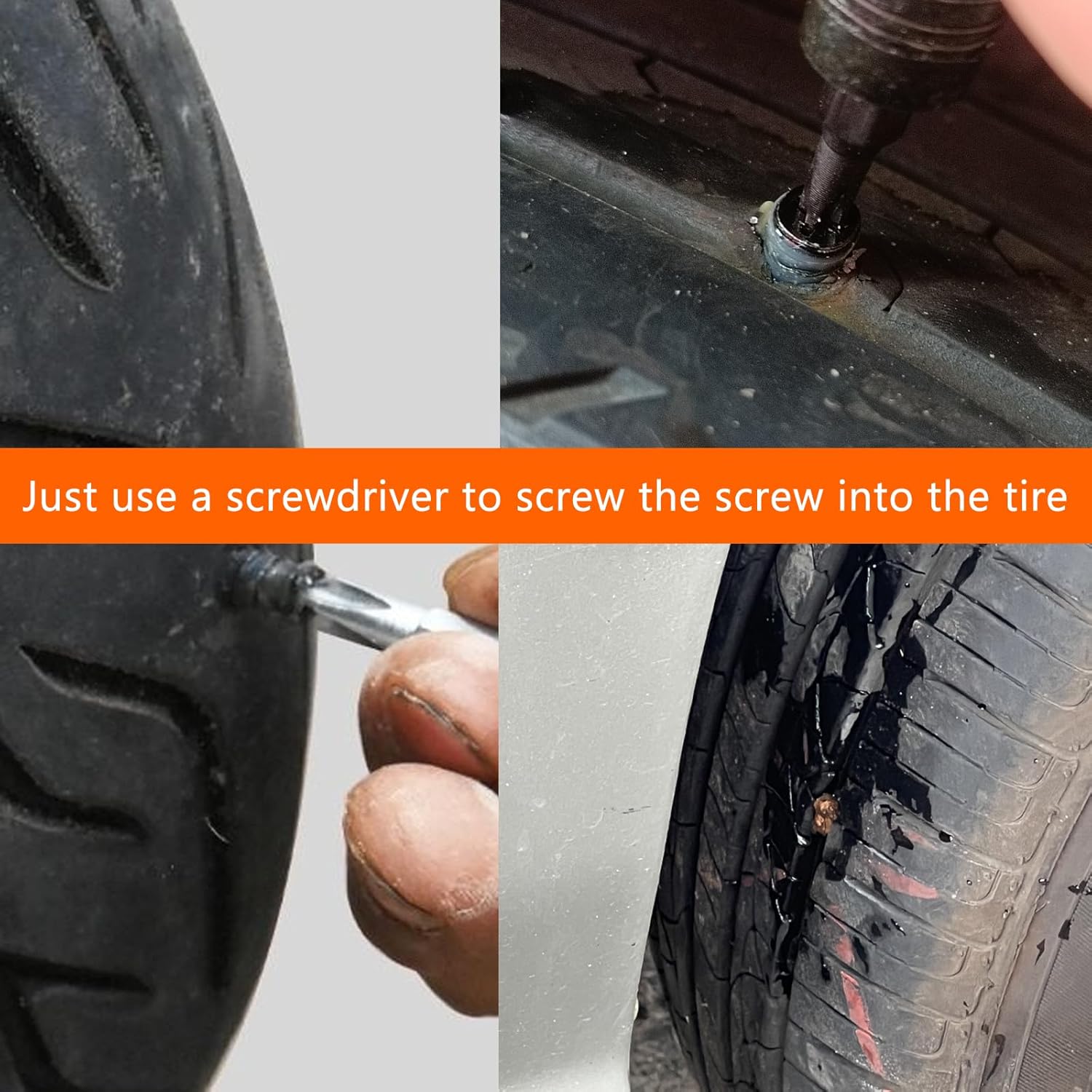 Ultimate Tire Repair Solution: 40 Pcs Rubber Nails for Fast Fixes on Cars and Motorcycles