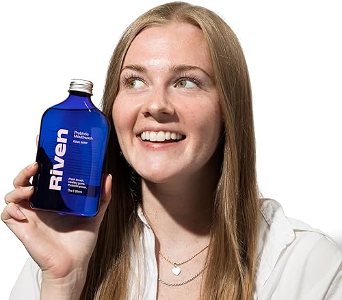 Miniatura 7 de Riven Enjuague bucal probiótico, paquete de 2 unidades, fabricado en Estados Unidos, enjuague oral equilibrador de pH con probióticos, sin flúor,