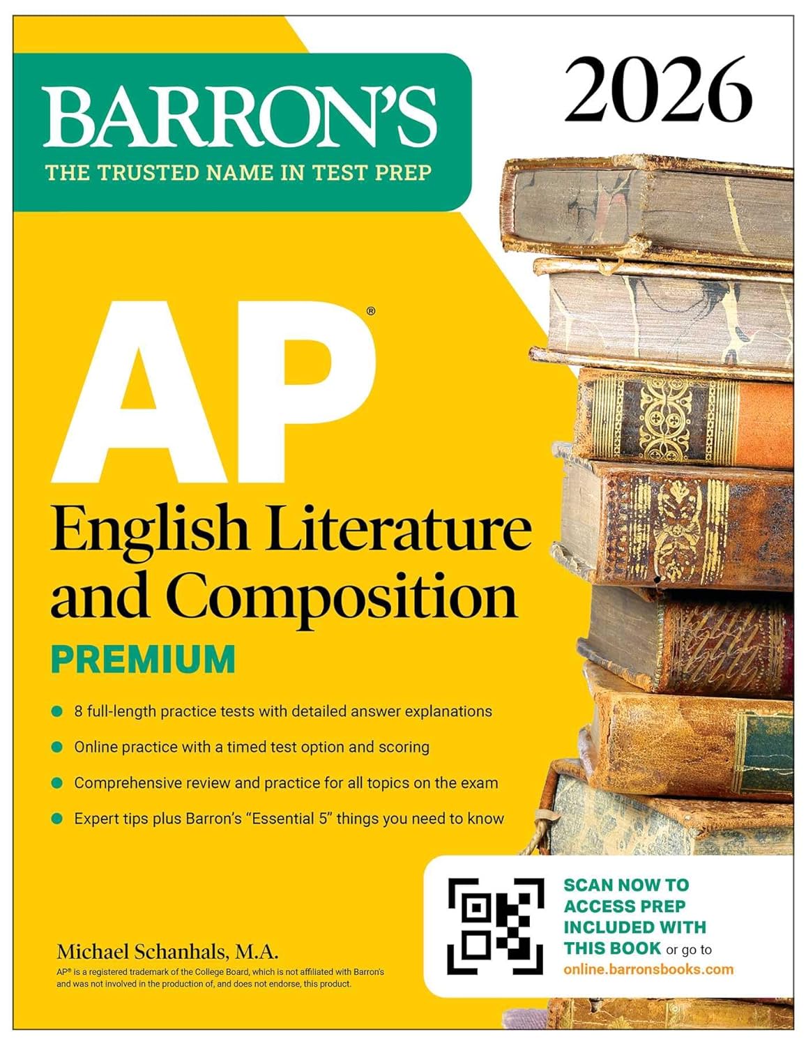 AP English Literature and Composition Premium, 2026: Prep Book with 8 Practice Tests + Online Practice (Barron's AP Prep)