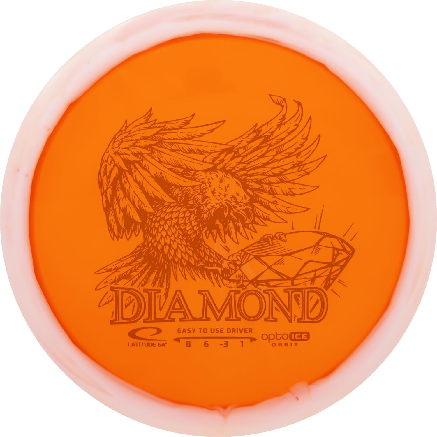 D·D DYNAMIC DISCS Latitude 64 Opto Ice Orbit Diamond | Understable Disc Golf Fairway Driver | Beginner Friendly | Lightweight Disc Golf Driver | 160g and Under | Stamp Color May Vary
