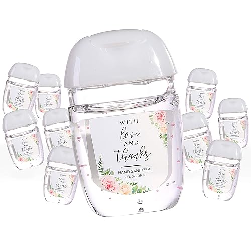 Miniatura 8 de Pop Fizz Designs Desinfectante de manos para recuerdos de boda (paquete de 10) mini desinfectante de manos para fiestas, desinfectante de manos de