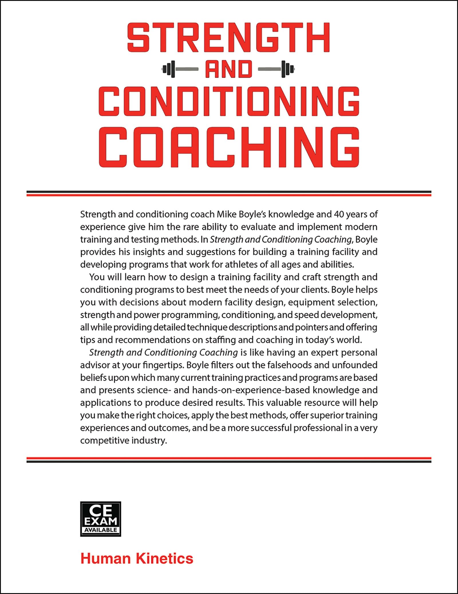 Strength and Conditioning Coaching: Winning Methods, Programs, and Facilities