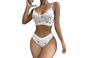 2 Piece Ribbed Bra and Panty Set