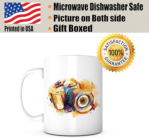 Miniatura 2 de Taza de cerámica blanca de 11 onzas, regalos únicos para hombres o mujeres, para él o ella, idea de regalo para fotógrafos, mamá, papá, niños, hijo,