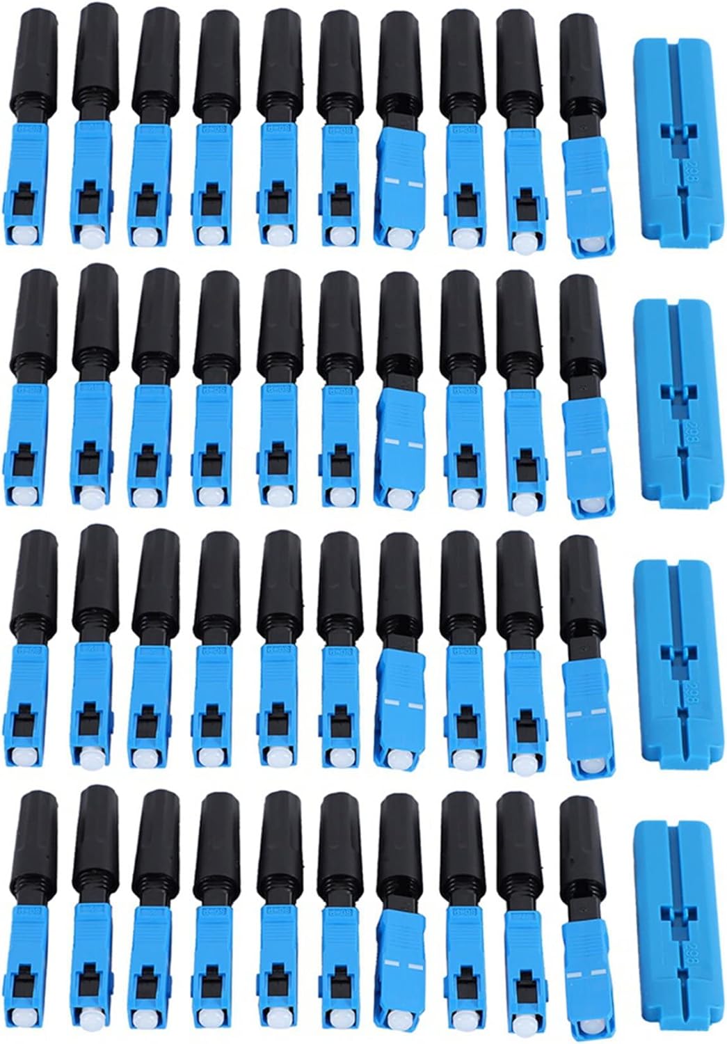 200 Pcs Embedded Sc UPC Fiber Optic Fast Connector Ftth Single-Mode Fiber Optic Sc Quick Connector Sc Adapter