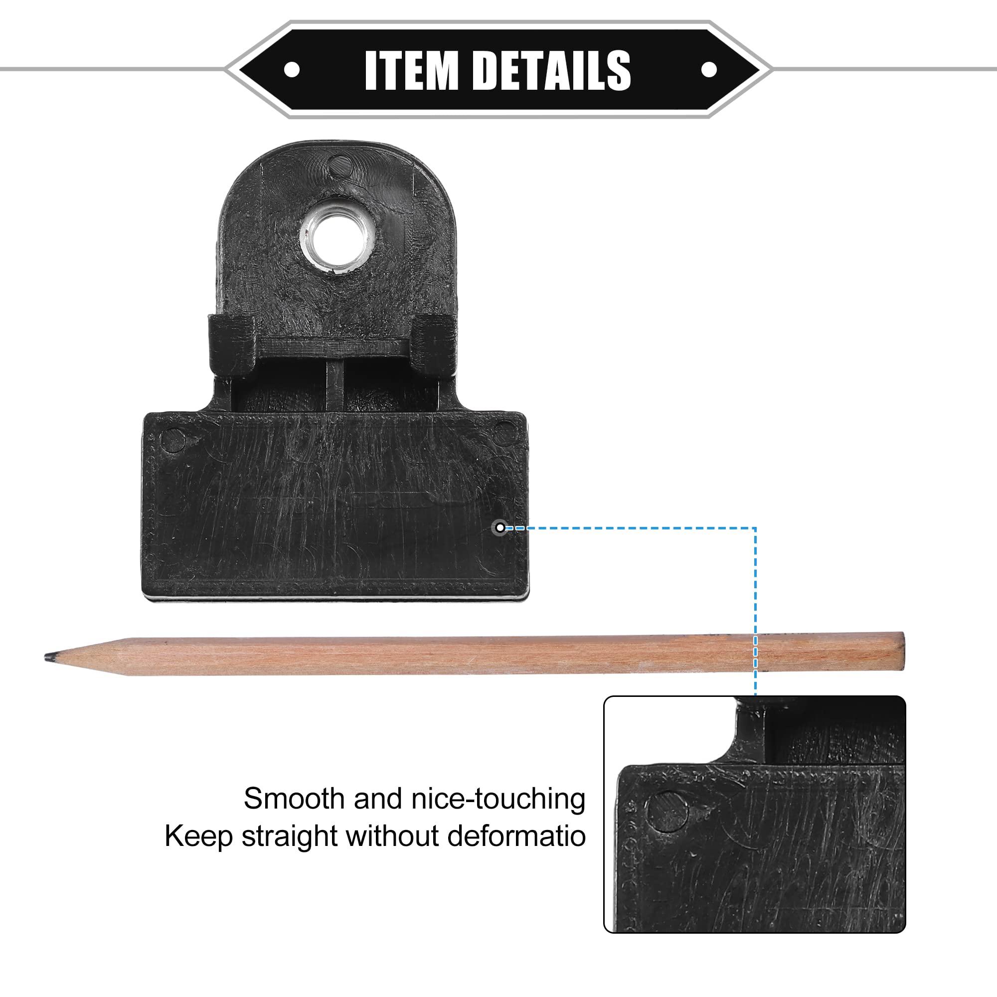 X AUTOHAUX 2 clip di fissaggio per canale di vetro, 4,4 x 4 x 1,3 cm, per auto, colore nero