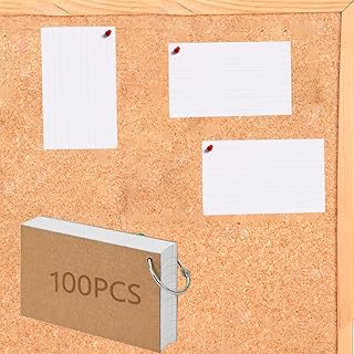 Lined Index Cards, 3x5, 100 Cards, Flash Cards, Note Cards, Index Card
