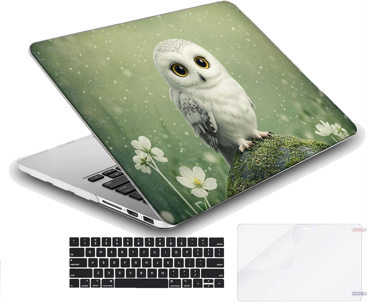 Compatible with MacBook Neo 13-inch, Hard Shell Case with Keyboard Cover and Screen Protector (A3404 A18 Pro chip, 2026 Release) - Snowy Owl MC21820