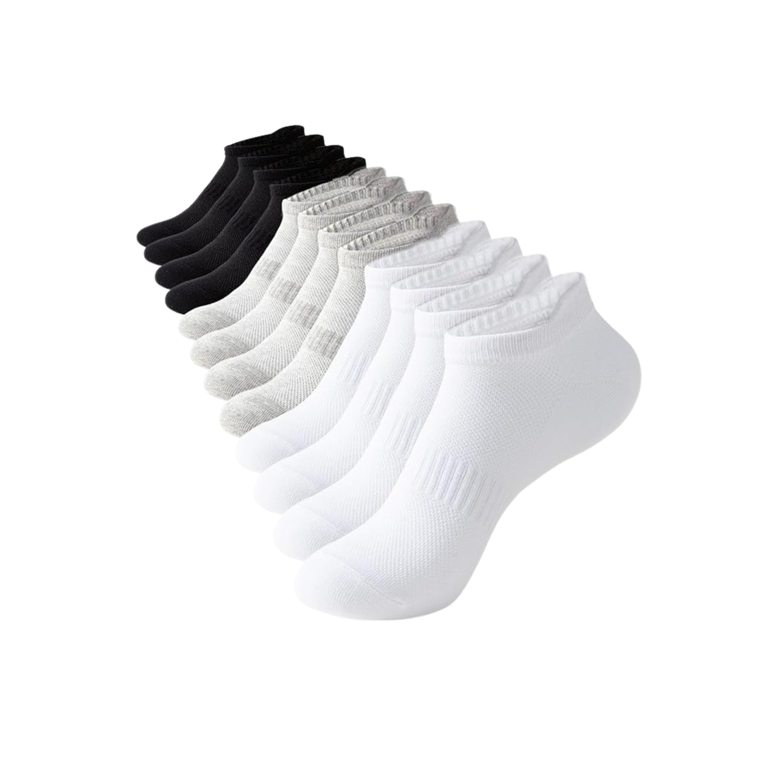 Women's Ankle Socks - 6 Pairs Low Cut Tab & No Show Athletics Sports Running, Multi-color, Small-Large Short-image-17