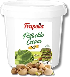 Bulk Pistachio Cream for Dubai Chocolate - 2.2 lb Pistachio Butter Spread Cream Paste for Ice Cream, Cookie, Knafeh, Desserts, Pastries, Bread, Cakes & More (Bulk Pistachio Cream)