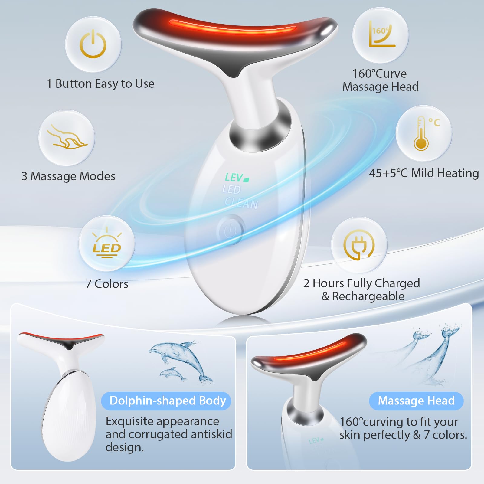 Amazon.com: 3 in 1 Face 𝖲cuIpting Tool, 7 Color Mode, Facial