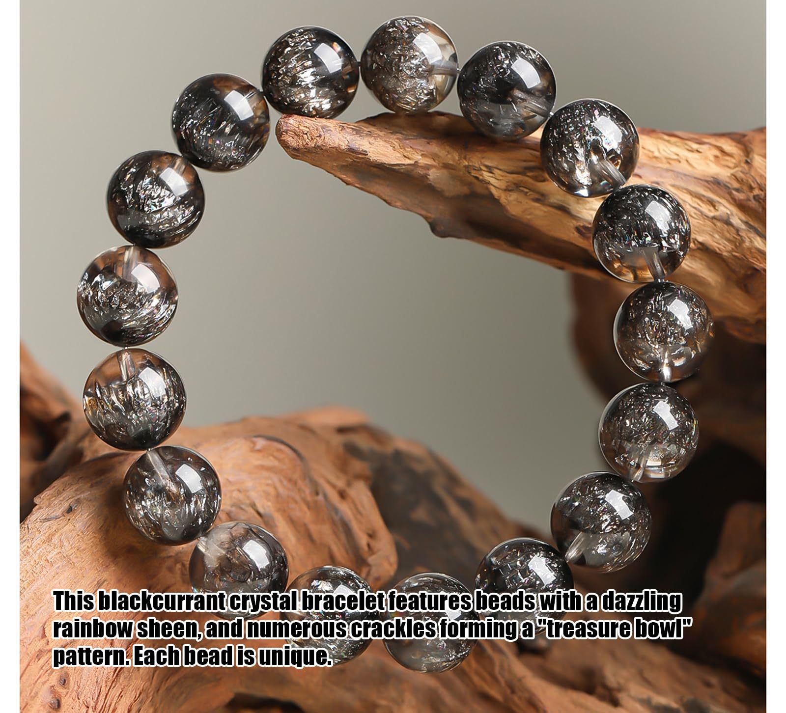 Pulsera de Cristal Natural Super Seven, Piedra curativa Natural para Riqueza, Suerte, energía Fuerte,8mm