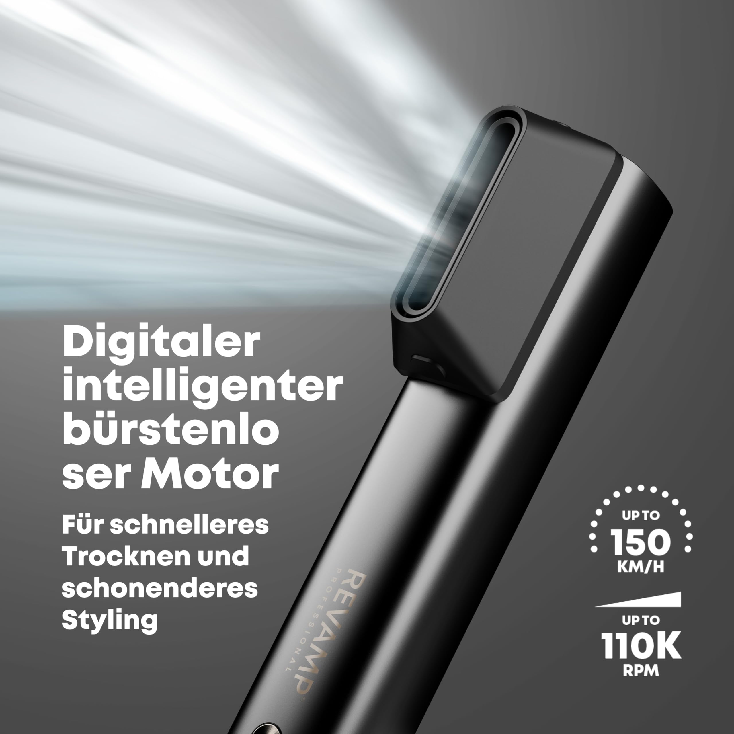 REVAMP HydroShine Airstyler 3-in-1 - Hydro-Ionen, Feuchtigkeit, Glanz | Heißluftstyler, Haartrockneraufsätze, Ultraleichter Multistyler, Kompaktes Design