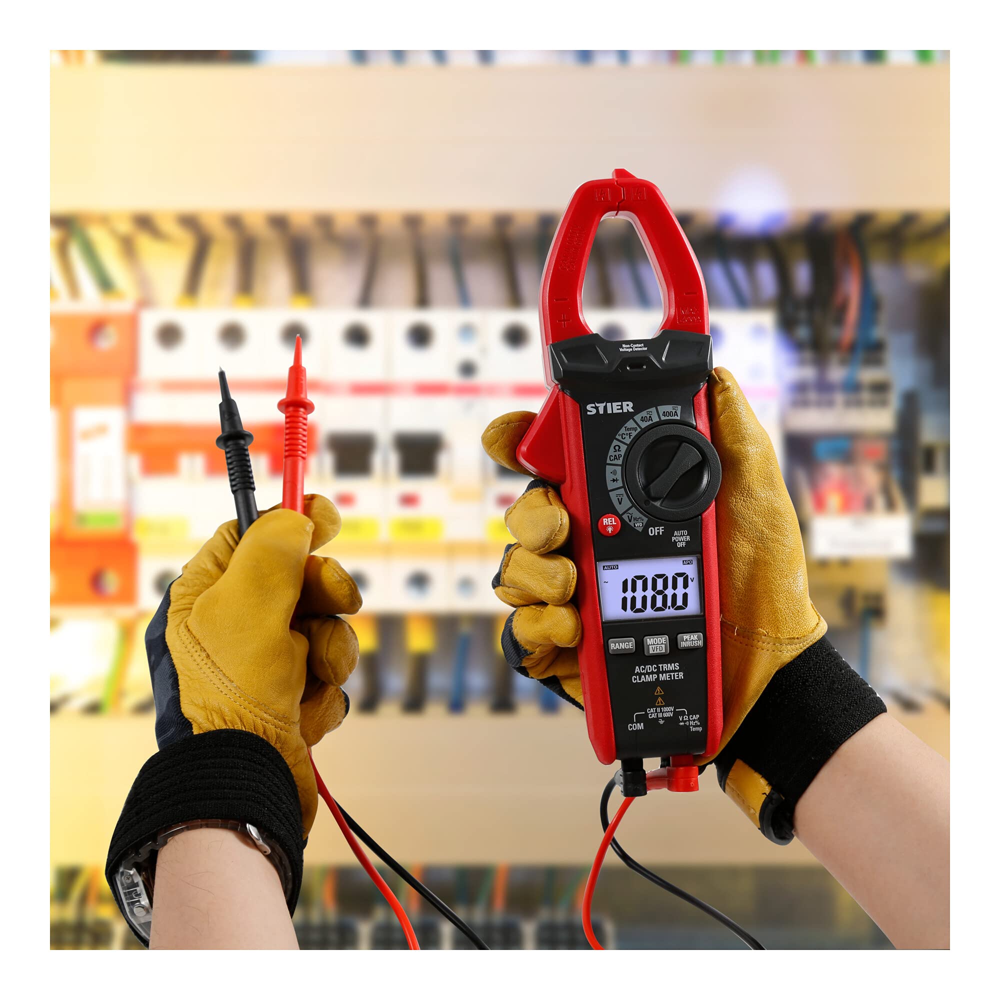 Pince ampèremétrique numérique STIER AC/DC 1 000 V 400 A 40 MΩ 100 kHz