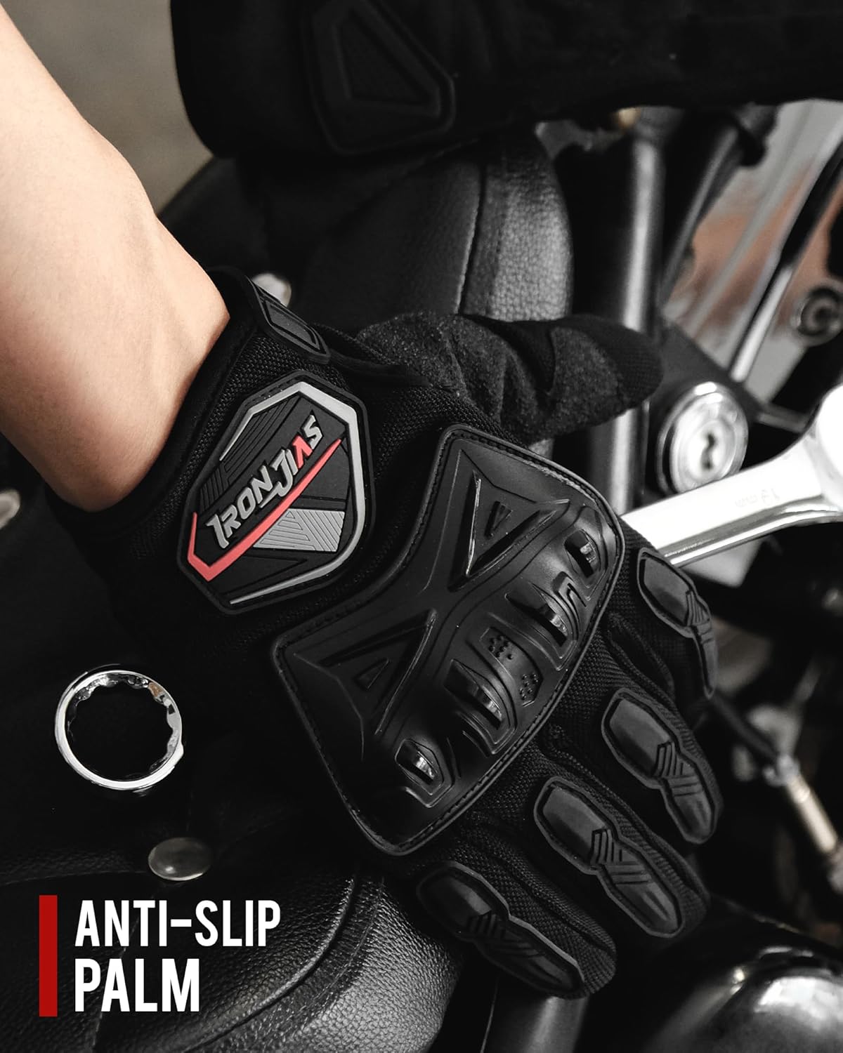 BORLENI Motorcycle Riding Gloves Touch Screen Full Finger Glove Motocross Road Racing Bike Outdoor Sports for Women Men - Image 5