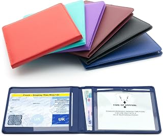 CKB LTD Disabled Badge Holder Wallet for Car Blue Tray Soft PU Leather Cover Handicap Parking Permit Protective Case (Blue)