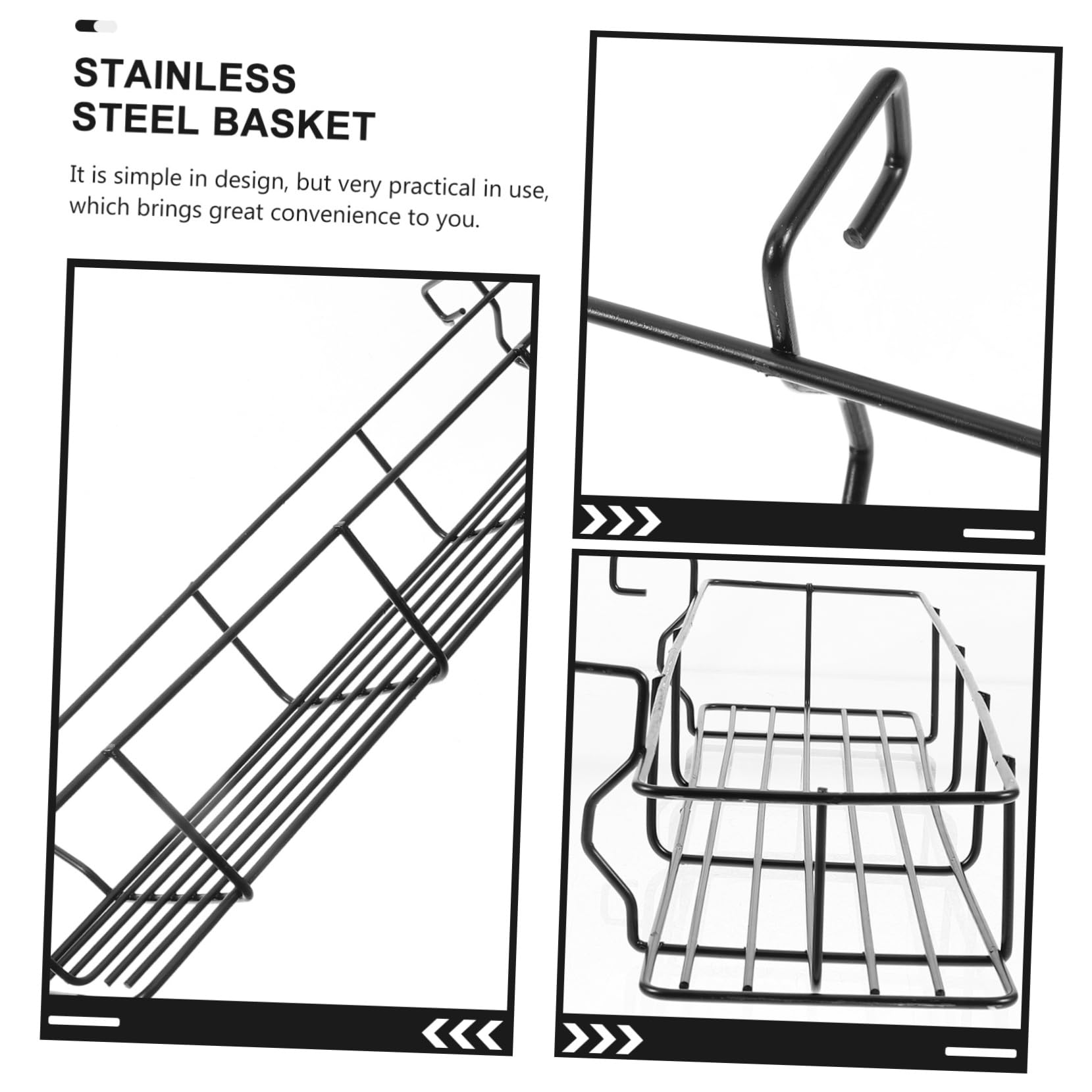 KONTONTY Bbq Grill Basket Stainless Steel Storage Basket Rotisserie Accessory Use Random Color