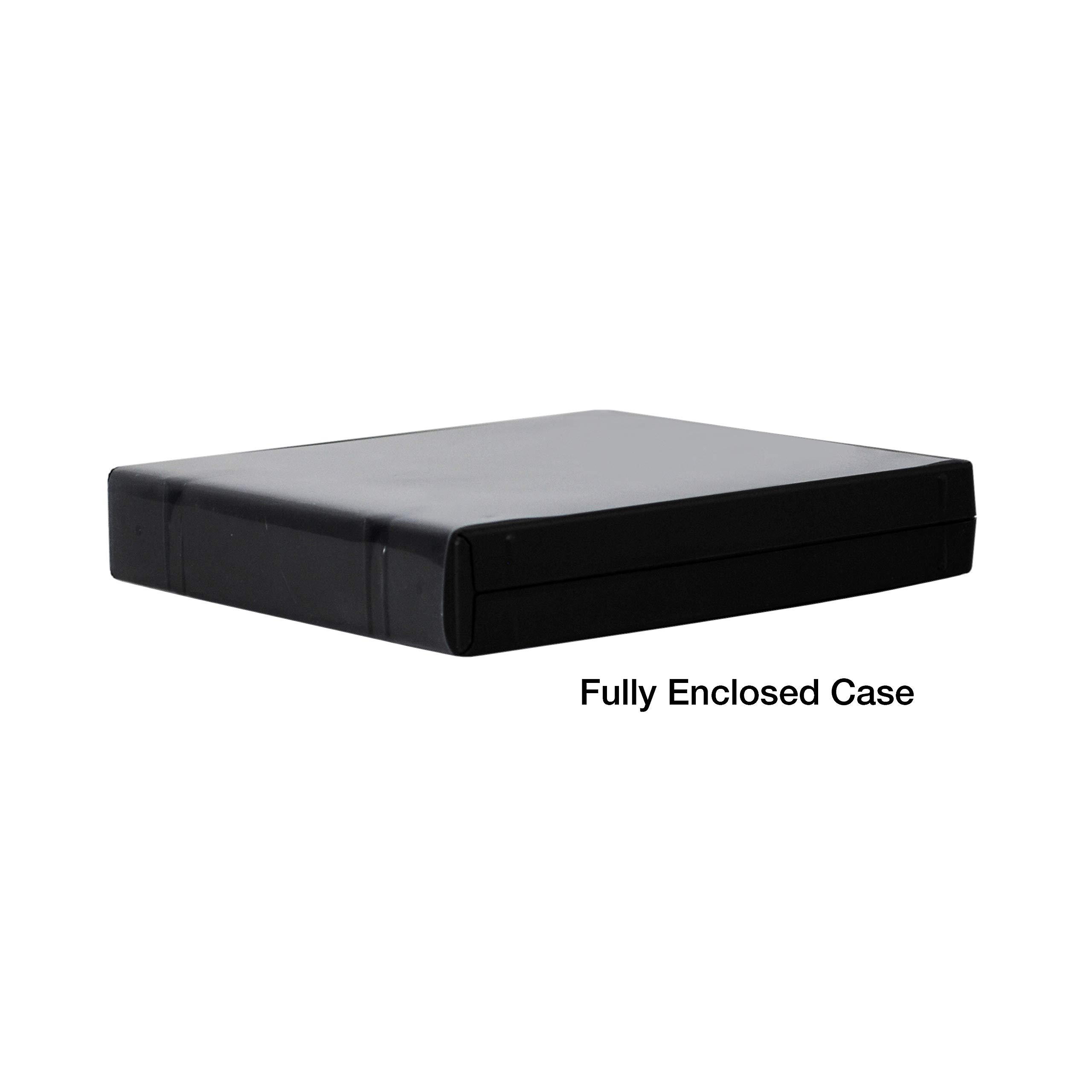 Unikeep disco 10 CD/DVD in pelle con pagine (16,2 x 13,8 x 2,9 cm) – Custodia di 20 (nero)
