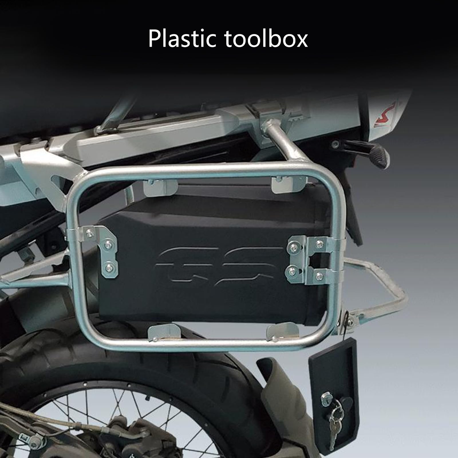 Boîte de rangement pour outils de moto - Construction ABS - Avec clé - Convient pour R1200GS R1250GS TKR502 Adventure Bike Models - Côté gauche