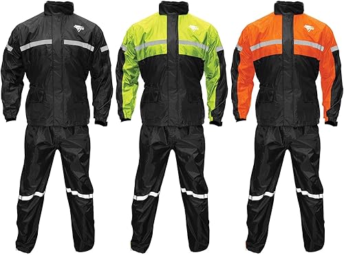 Miniatura 16 de Nelson-Rigg Stormrider SR-6000 - Traje de lluvia unisex para motocicleta, color naranjanegro, talla S de EE. UU.