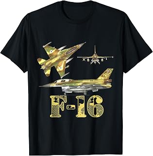 F16 Jet Aircraft Fighter Jet Blueprint Design F-16 Sufa T-Shirt