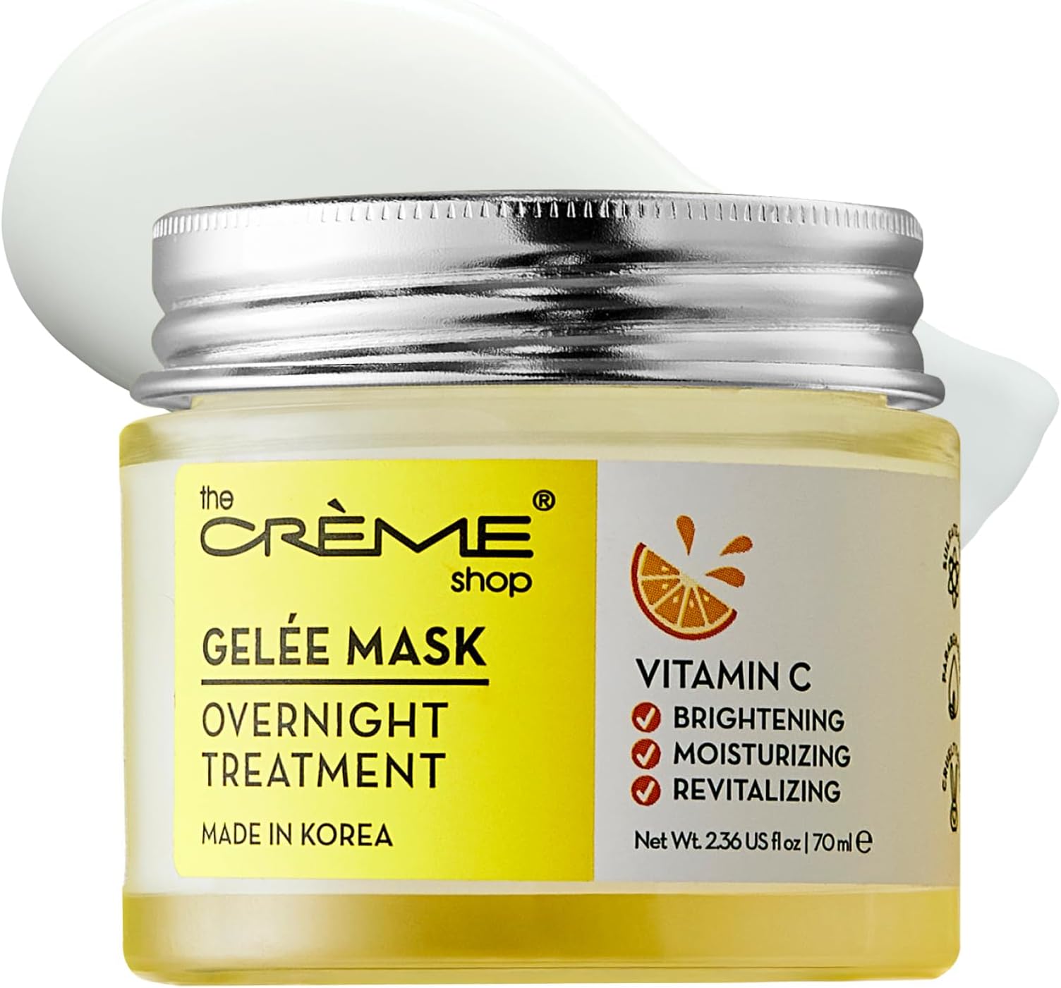 The Crème Shop Korean Skincare | Overnight Gel Mask for Moisturizing and Hydrating, Anti-Aging, Relief facial skin care - 2.36 oz (Vitamin C)