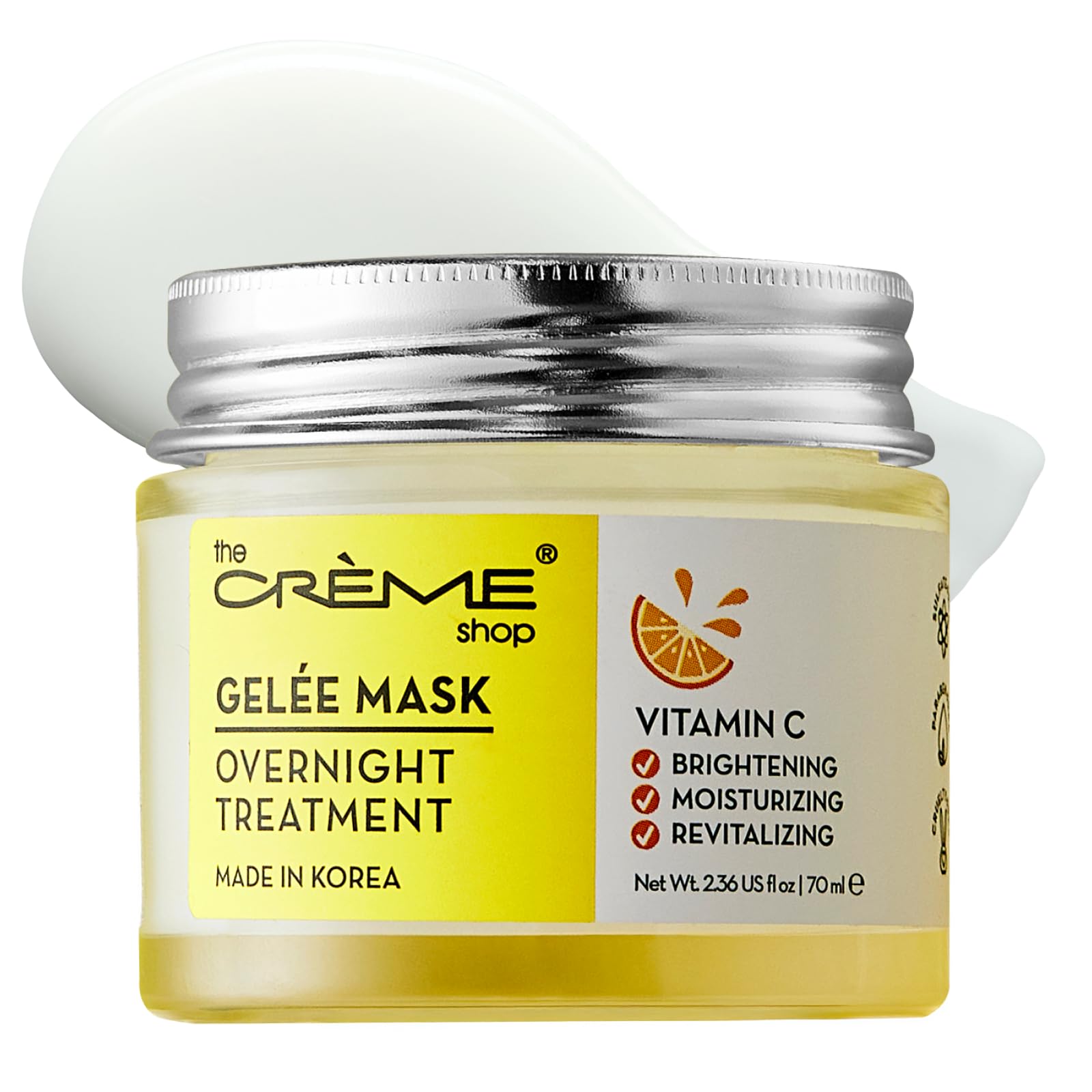 The Crème Shop Korean Skincare | Overnight Gel Mask for Moisturizing and Hydrating, Anti-Aging, Relief facial skin care - 2.36 oz (Vitamin C)