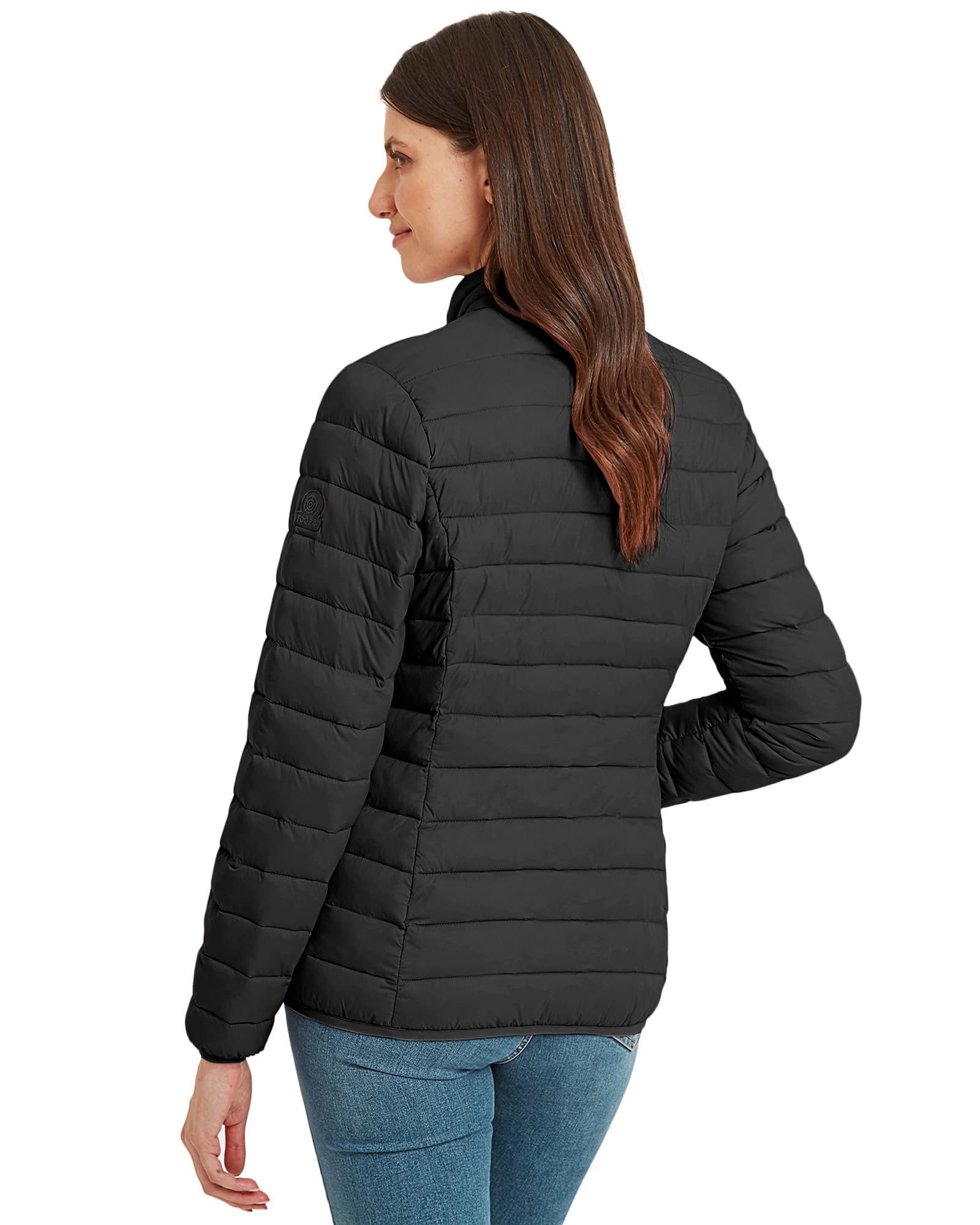 TOG24 Gibson - Piumino da donna, leggero, trapuntato, caldo, invernale, imbottito, per attività all'aperto, viaggi, escursioni, Nero , 44